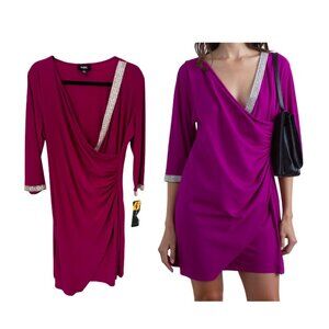MSK, magenta dress, size L. New.